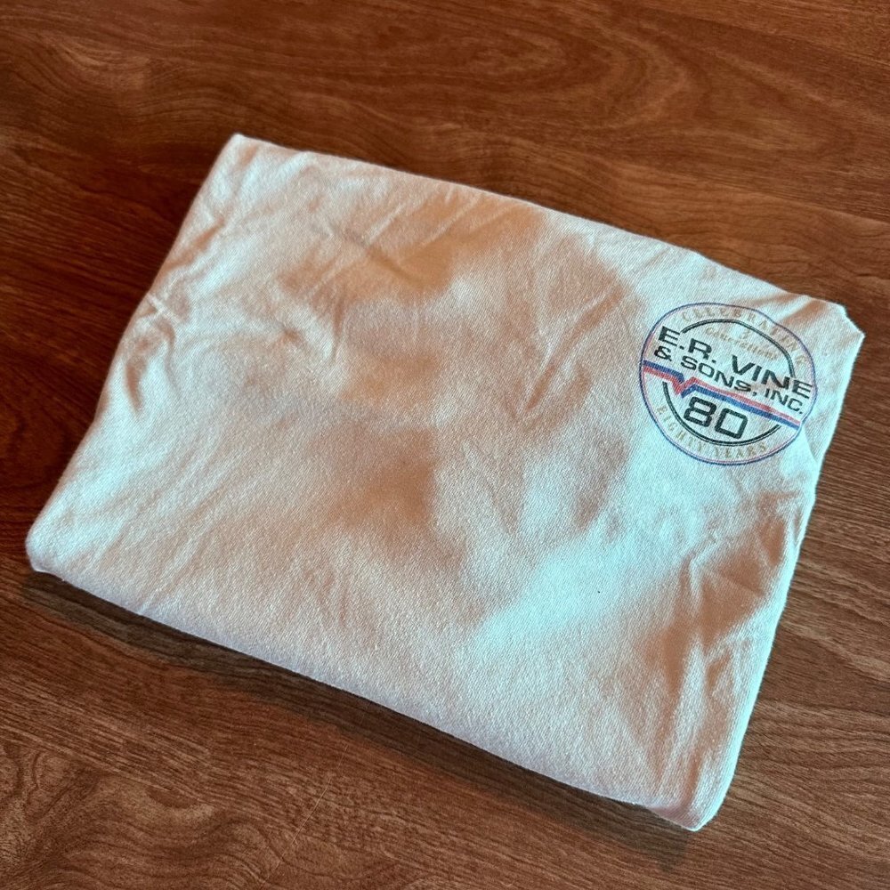 Hanes Beefy-T White Tee Oli Gas E.R. Vine & Sons INC T-Shirt Size XL - Picture 16 of 16